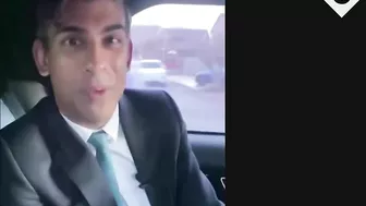 Rishi Sunak seen without a seatbelt in video message