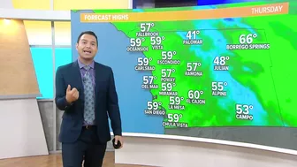 Cool temps and showers possible on Thursday before a stretch of dry and warmer weather