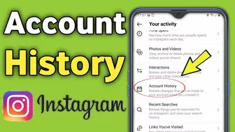 How to see account history in instagram