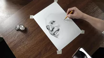 Pele Drawing Challenge On A Spinner - DP ART DRAWING