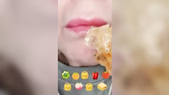 ASMR Satisfying Eating TikTok Emoji Food Challenge Tanghulu Frozen Honey Jelly Mukbang 먹방