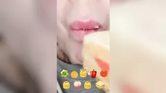 ASMR Satisfying Eating TikTok Emoji Food Challenge Tanghulu Frozen Honey Jelly Mukbang 먹방