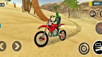 Indian Motocross Bike Beach Stunt Simulator | Bike Simulator Game | Games | Motocross Bike Game