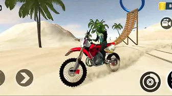 Indian Motocross Bike Beach Stunt Simulator | Bike Simulator Game | Games | Motocross Bike Game