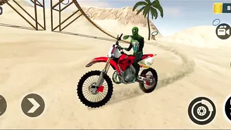 Indian Motocross Bike Beach Stunt Simulator | Bike Simulator Game | Games | Motocross Bike Game