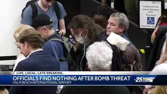 Officials find nothing after bomb threat at Palm Beach International Airport