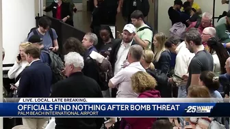 Officials find nothing after bomb threat at Palm Beach International Airport