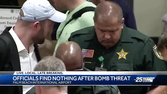 Officials find nothing after bomb threat at Palm Beach International Airport