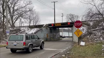 The flow of traffic as drivers travel under 116-year-old bridge in Kent County