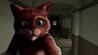 Puss in Boots in Horror Games (Death whistle meme)