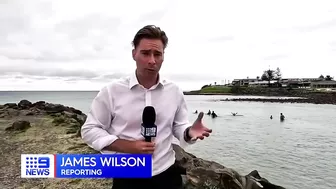 Video shows moment lightning strikes boy in ‘extreme freak accident’ on NSW beach | 9 News Australia