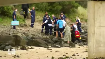 Video shows moment lightning strikes boy in ‘extreme freak accident’ on NSW beach | 9 News Australia