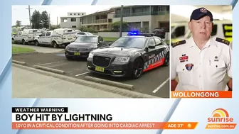 Boy survives being struck by lightning at a Wollongong beach | Sunrise