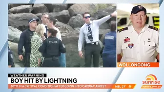 Boy survives being struck by lightning at a Wollongong beach | Sunrise