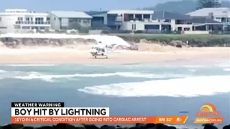 Boy survives being struck by lightning at a Wollongong beach | Sunrise