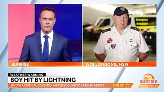 Boy survives being struck by lightning at a Wollongong beach | Sunrise