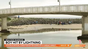 Boy survives being struck by lightning at a Wollongong beach | Sunrise