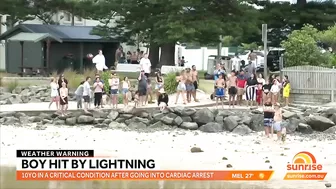 Boy survives being struck by lightning at a Wollongong beach | Sunrise