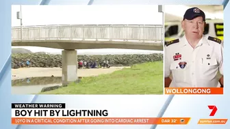 Boy survives being struck by lightning at a Wollongong beach | Sunrise