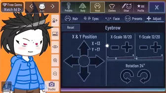 Making No Eyebrows Anime Style in Gacha Club | Gacha Hacks