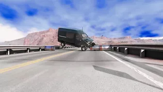 Cars vs Bollards - BeamNG.Drive