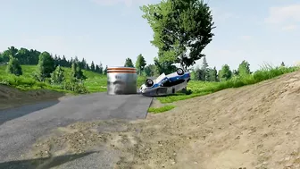 Cars vs Bollards - BeamNG.Drive