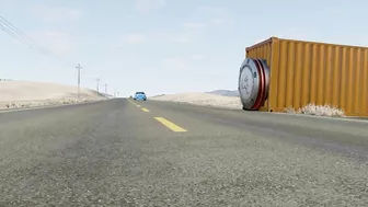 Cars vs Bollards - BeamNG.Drive