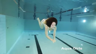 Bikini Girl Swimming Underwater