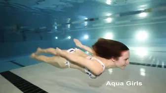 Bikini Girl Swimming Underwater