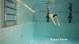 Bikini Girl Swimming Underwater