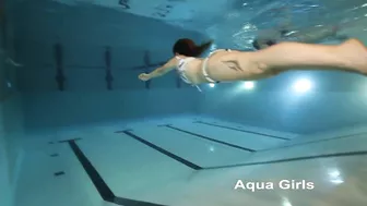 Bikini Girl Swimming Underwater