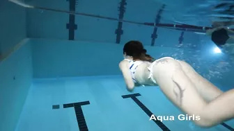 Bikini Girl Swimming Underwater