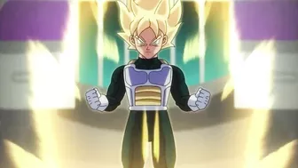 GOTEN TRANSFORMS INTO SUPER SAIYAN 2 ANIMATED TO PERFECTION