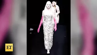 Model Kristen McMenamy FALLS on Paris Runway