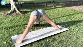 Intense yoga stretch