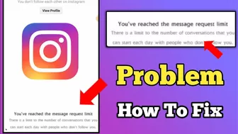 Fix You've reached the message limit Instagram problem | You've reached the message limit Instagram