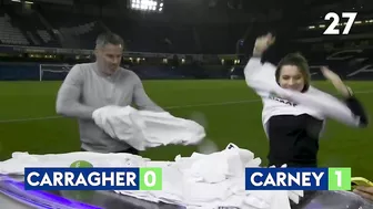 Jamie Carragher and Karen Carney's brilliant LAYER UP CHALLENGE! ????????