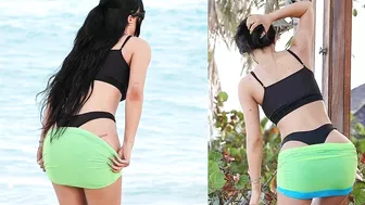 Kylie Jenner stuns in black bikini as she enjoys alone time on the beach