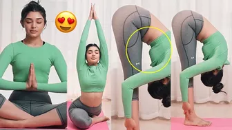 క్రితి మడతలు చూసారా????: Krithi Shetty Yoga Workouts at Home | Krithi Shetty Latest Yoga Video