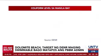 Manila Bay dolomite beach, target maging ‘swimmable’ bago matapos ang termino ni PBBM – DENR