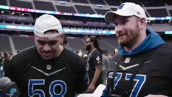 Frank Ragnow and Penei Sewell at the Pro Bowl Games