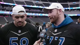 Frank Ragnow and Penei Sewell at the Pro Bowl Games