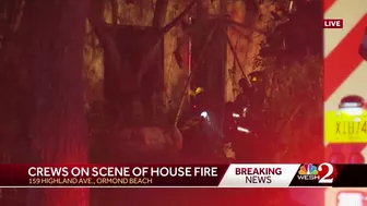 Crews battle house fire in Ormond Beach