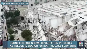 Drone video shows destruction in southern Turkey after devastating earthquake