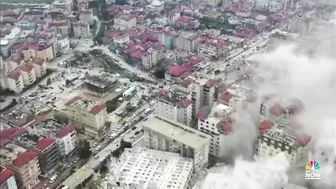 Drone video shows destruction in southern Turkey after devastating earthquake