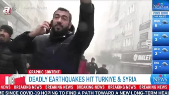 Massive earthquake strikes Turkyie during reporter's live TV broadcast