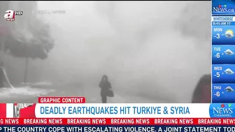 Massive earthquake strikes Turkyie during reporter's live TV broadcast