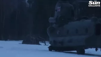 British soldiers in NATO war games 80 miles from Russia, with Leopard tanks and Chinook helicopters