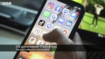 UK bans TikTok from government mobile phones - BBC News