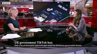 UK bans TikTok from government mobile phones - BBC News